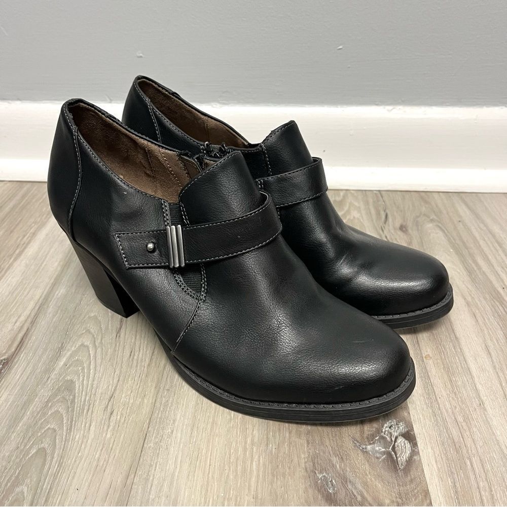 Natural Soul‎ Booties Women’s 10 Yarman Black Heeled